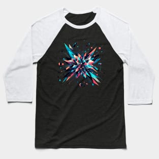 Quantum Realm: Geometric Particle Baseball T-Shirt